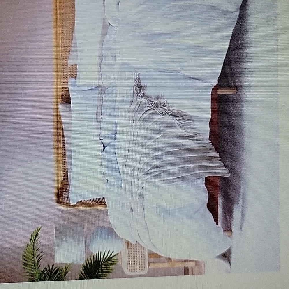 Nestl white 3 pc  duvet cover set King 104x90" 2 shams soft double brushed New